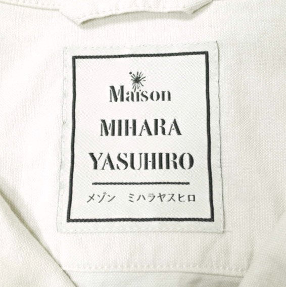 MAISON MIHARA YASUHIRO メゾン ミハラヤスヒロ 23AW Distressed Shirt ディストレストシャツ J11SH073 50 WHITE 開襟 ペイント g14595_画像9