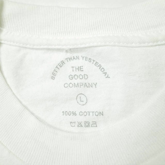 THE GOOD COMPANY ザ グッドカンパニー Members Tee プリントTシャツ L ホワイト クルーネック 半袖 プリント トップス g12954_画像4