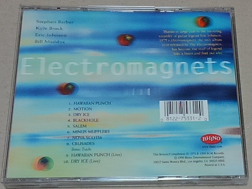 【CD】ELECTROMAGNETS / ST■US盤/R2-75331■STEPHEN BARBER, KYLE BROCK, ERIC JOHNSON, BILL MADDOX_画像2