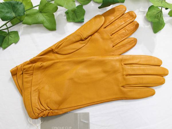  new goods *OPAQUEope-k dot clip * ram leather glove gloves 