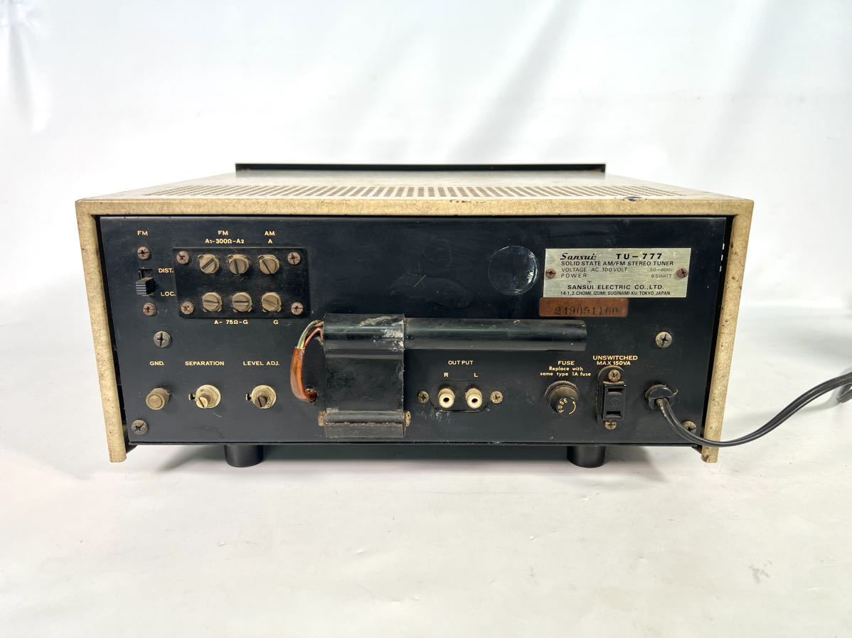 【売り切り】【中古品】【現状品】Sansui サンスイ 山水 ソリッドステイト ステレオフォニック チューナー TU-777_画像4