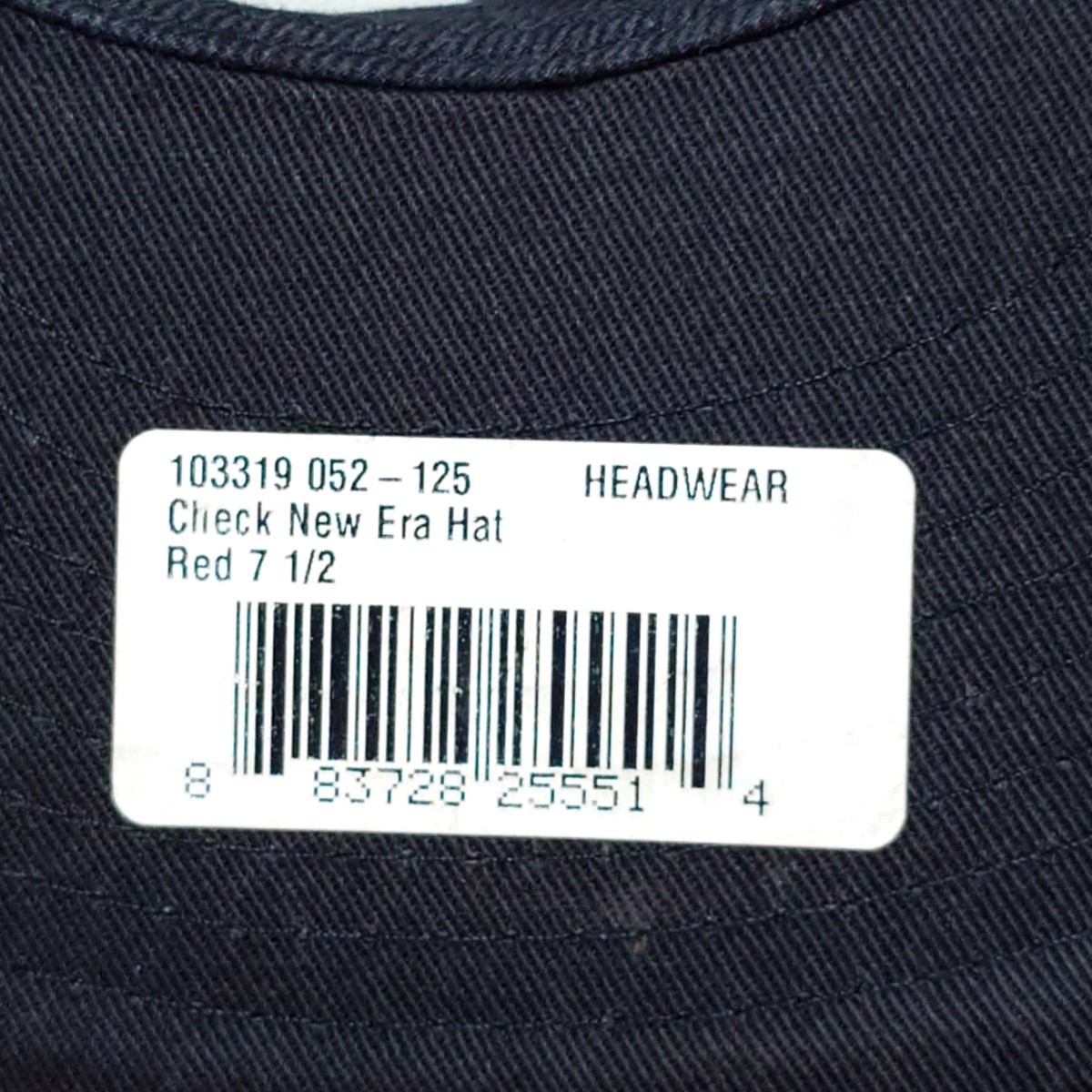未使用 NEWERA FAMOUS ニューエラ チェック フラットブリム キャップ 帽子 59.6cm メンズ レッド 赤 ブラック 黒 古着_画像9