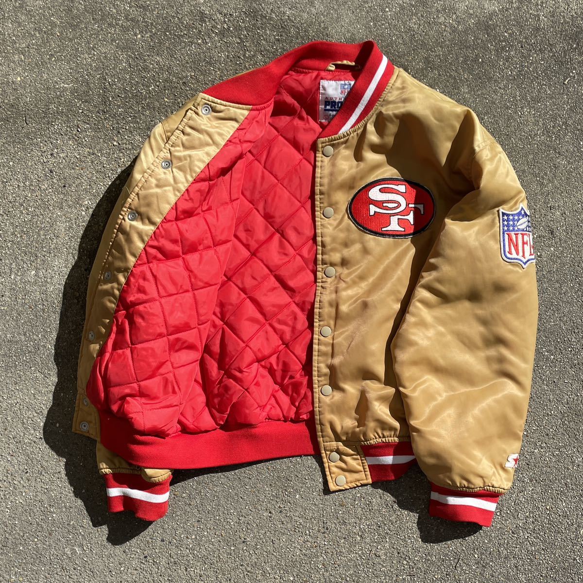 90's STARTER スターター　NFL サンフランシスコ　49ers スタジャン　Lサイズ_画像6