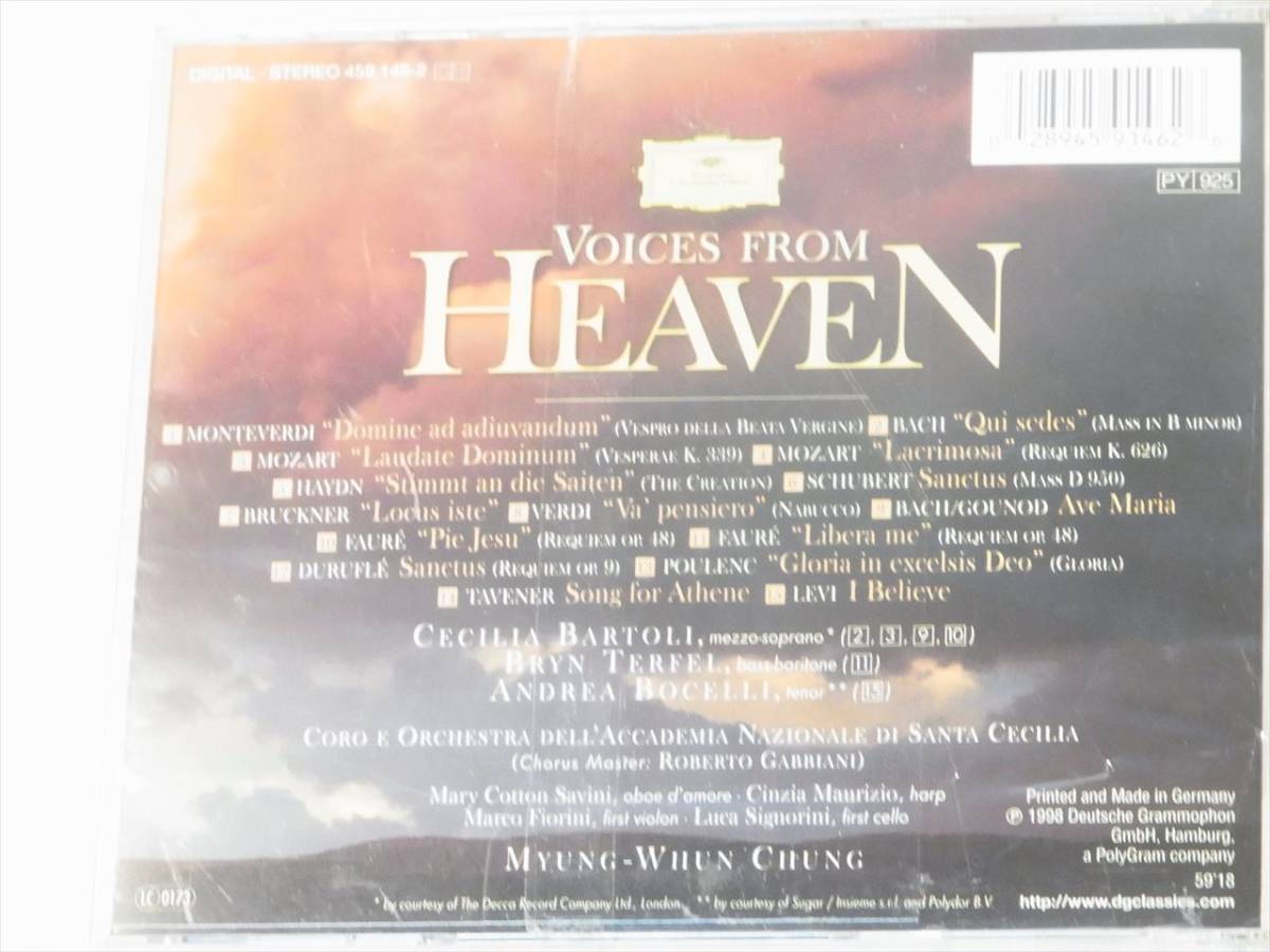送料無料 未使用品 Voices from Heaven [CD] Andrea Bocelli, Bryn Terfel_画像2