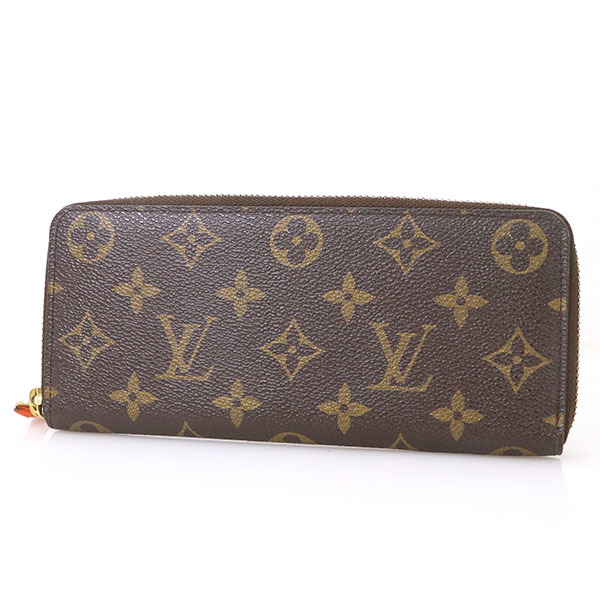 ルイヴィトン LOUIS VUITTON モノグラム オレンジ系 ポルトフォイユ・クレマンス ピモン M60743 長財布 【xx】【中古】4000014801001265_画像1