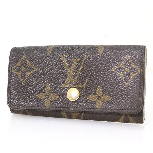 ルイヴィトン LOUIS VUITTON モノグラム・フルリ ミュルティクレ4 4連キーケース M60239 【xx】【中古】4000006801200119_画像1