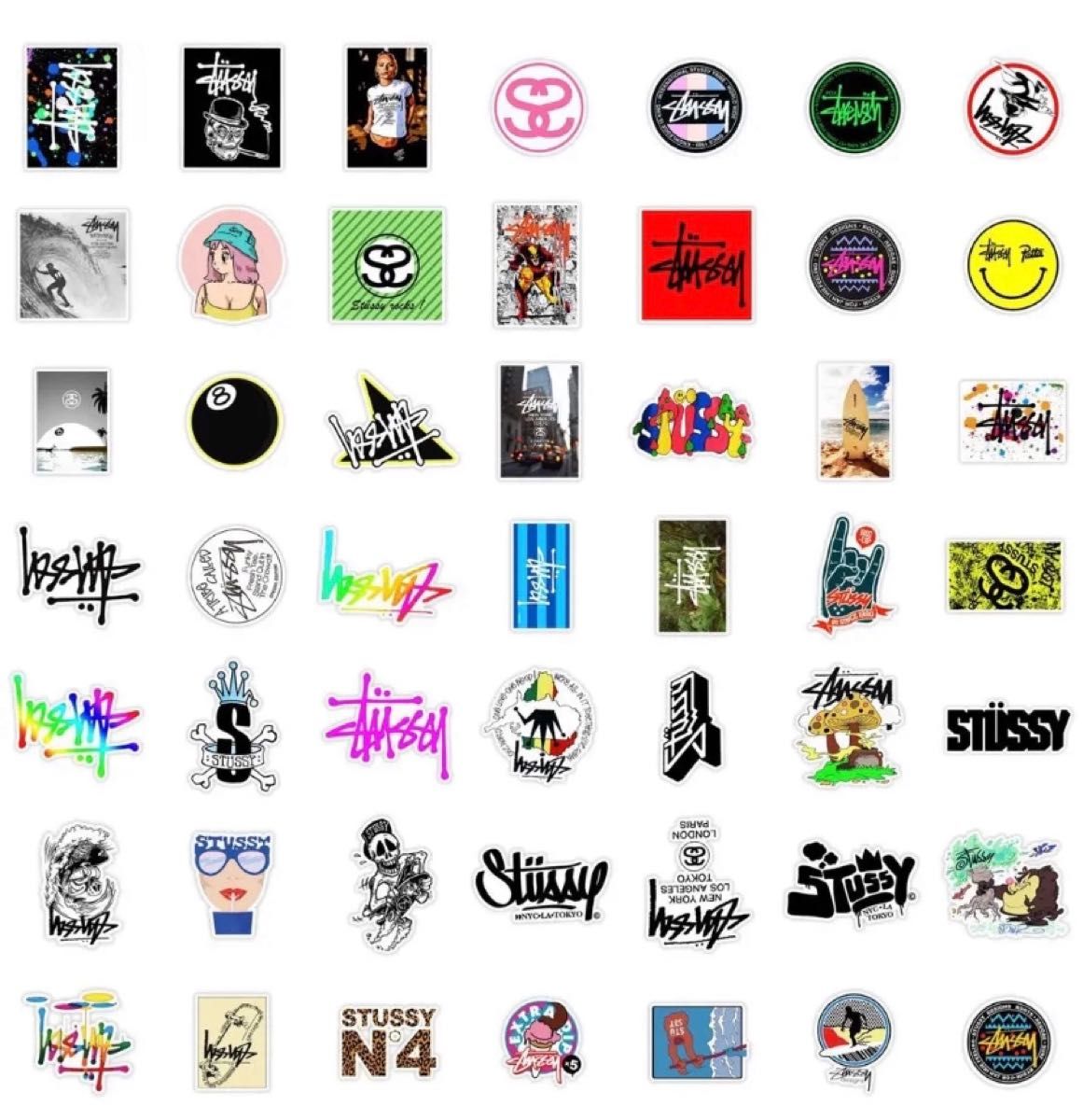 ステッカー シール stussy 50枚 ステューシー 防水 メンズ #7 ステッカー シール stussy 50枚 ステューシー 防水 メンズ #7