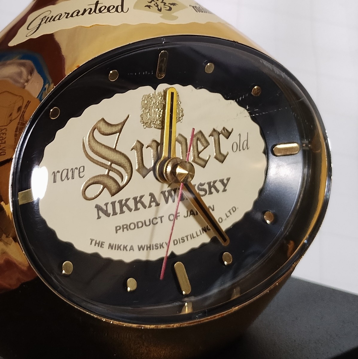 美品 スーパーニッカ ウイスキー時計 非売品 箱付き 説明書付き 美品 スーパーニッカ ウイスキー時計 非売品 箱付き 説明書付き