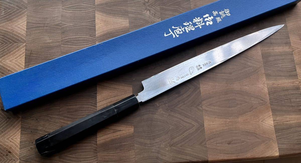水野鍛練所 源昭忠 青鋼DX ふぐ引 包丁 9寸 270mm 河豚 てっさ 柳刃