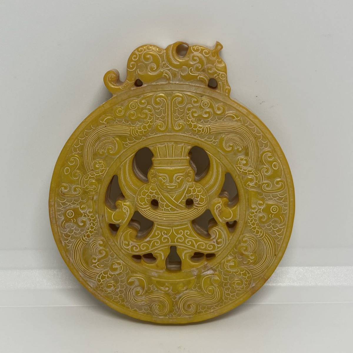 聚寶堂】古玉彫刻 8cm 7cm 彫紋 根付 中国美術 古玩 WH-60 Yahoo