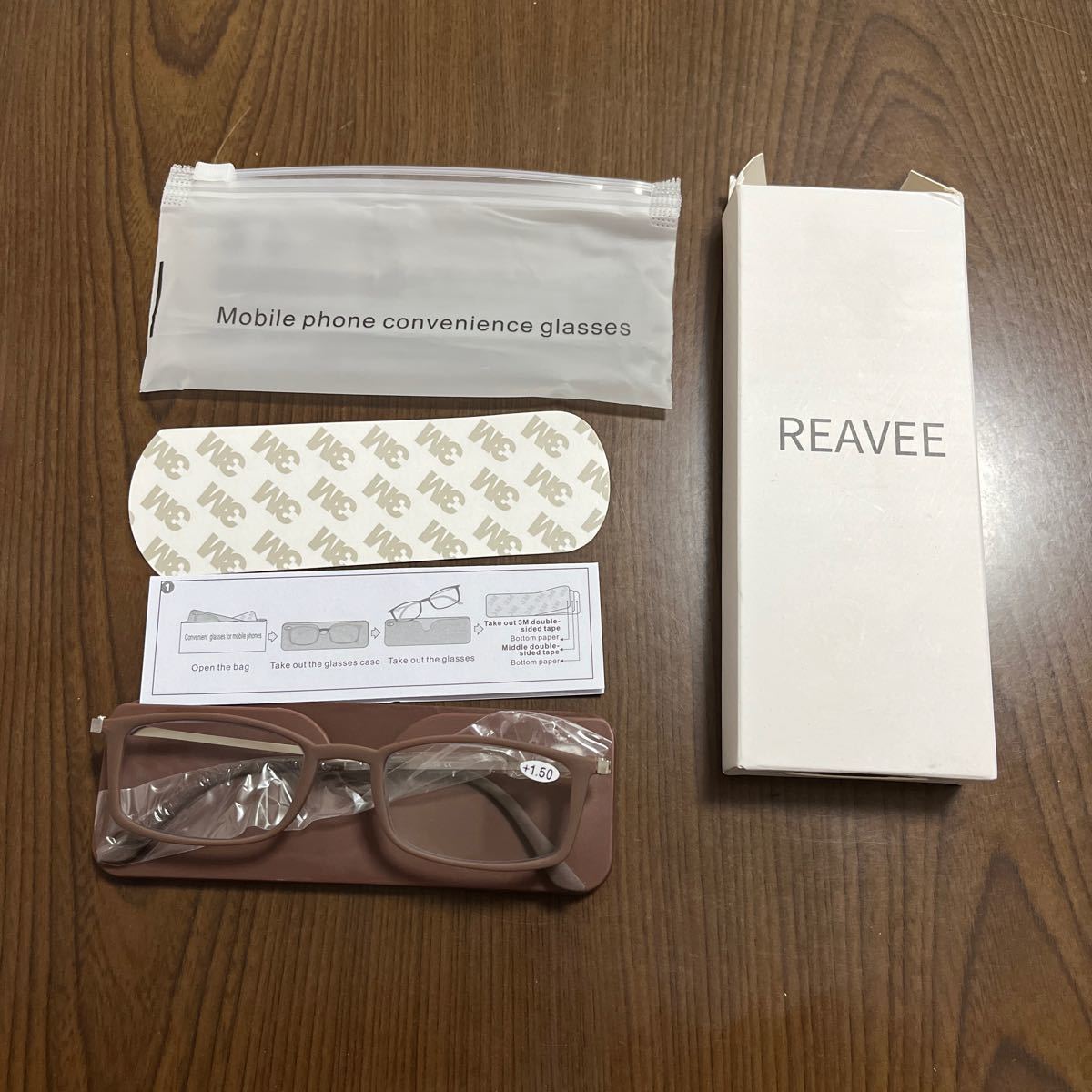 511p1007* [REAVEE] super thin type lens farsighted glasses portable case attaching . compact pocket . storage light weight man and woman use stylish frequency 
