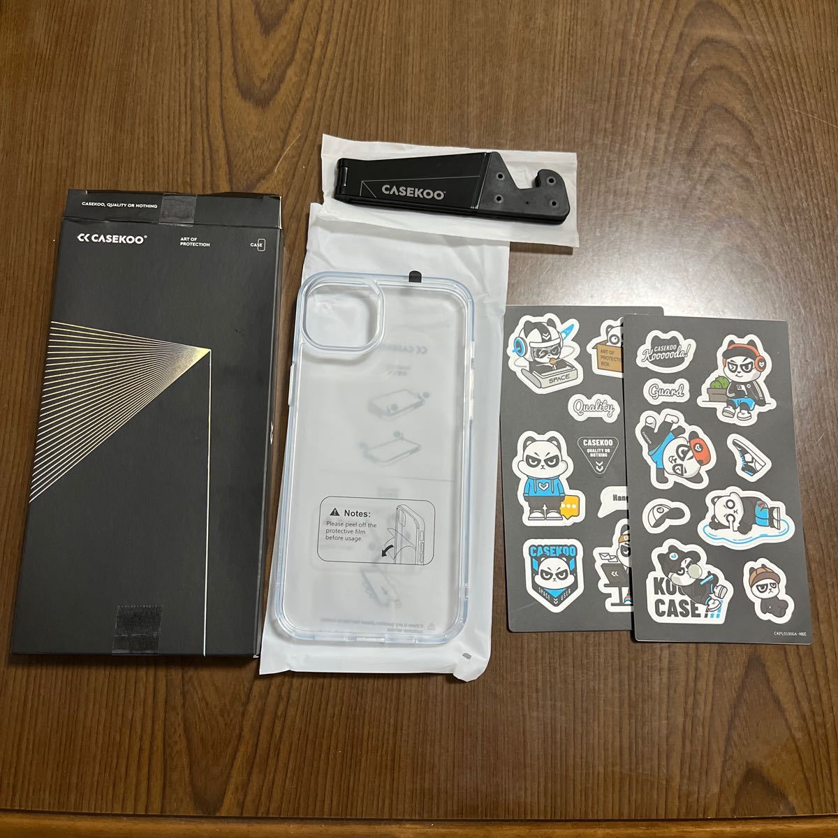 511p1703☆ CASEKOO iPhone 15 / 14 Plus 用 ケース クリア 黄変防止 耐衝撃 米軍MIL規格 SGS認証 ストラップホール付き 6.7インチ 