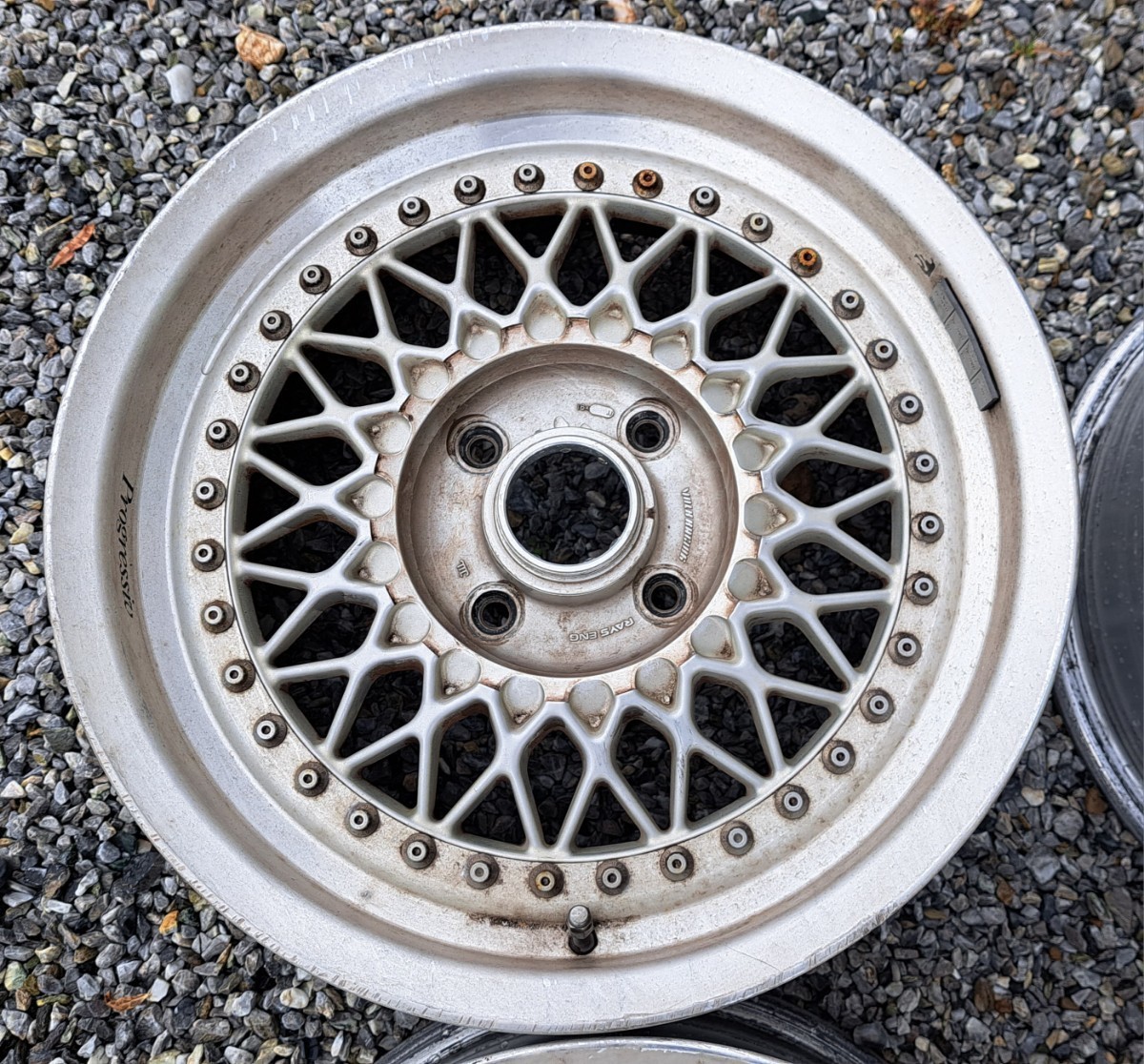 ★BBS-RS風★日産F31レパードにて使用★RAYS ボルクレーシング　プログレッシブ★前後異形段リム7J×8J 16インチ★R31スカイライン★GX71★_フロント７Ｊ