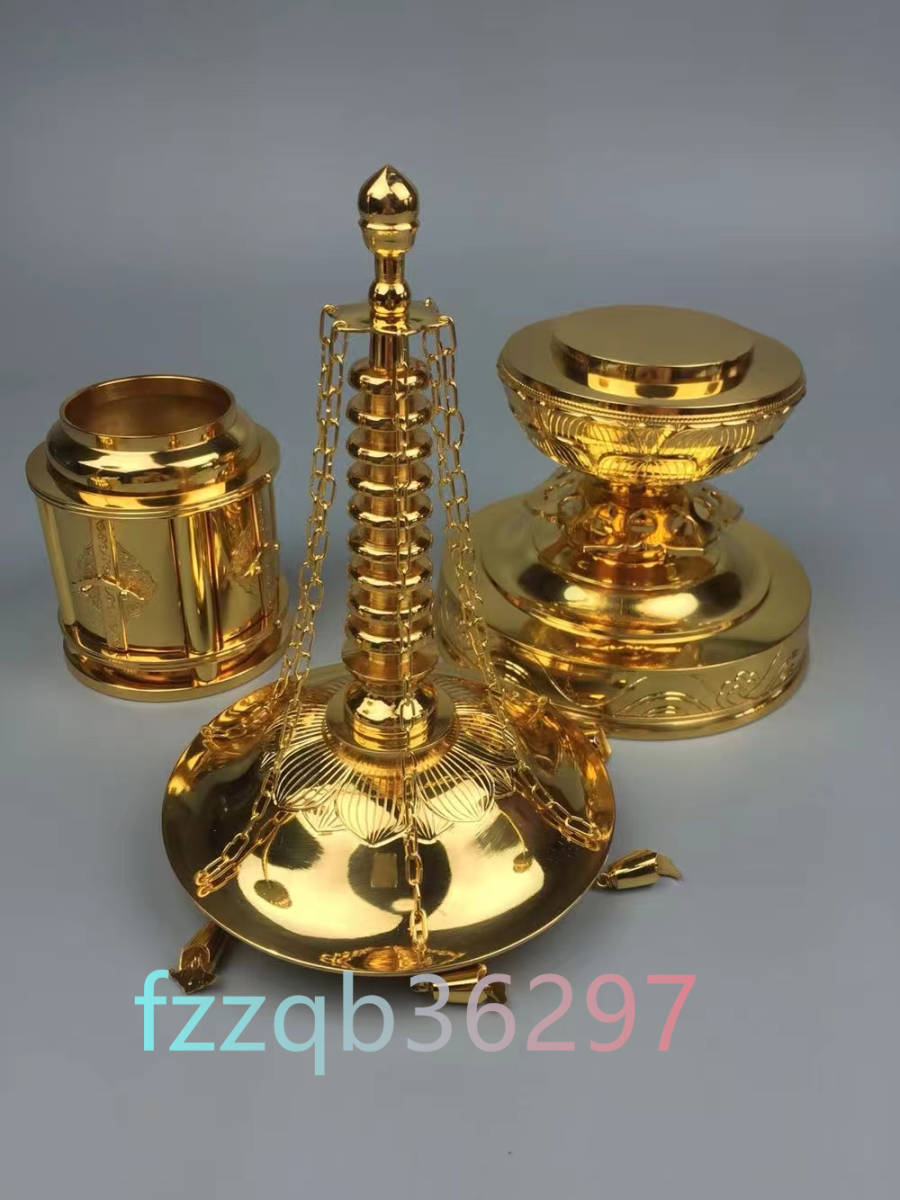 舎利塔 密教法具 仏具 真鍮製 32cm 仏具一般 舎利塔 密教法具 仏具 真鍮製 32cm 仏具一般