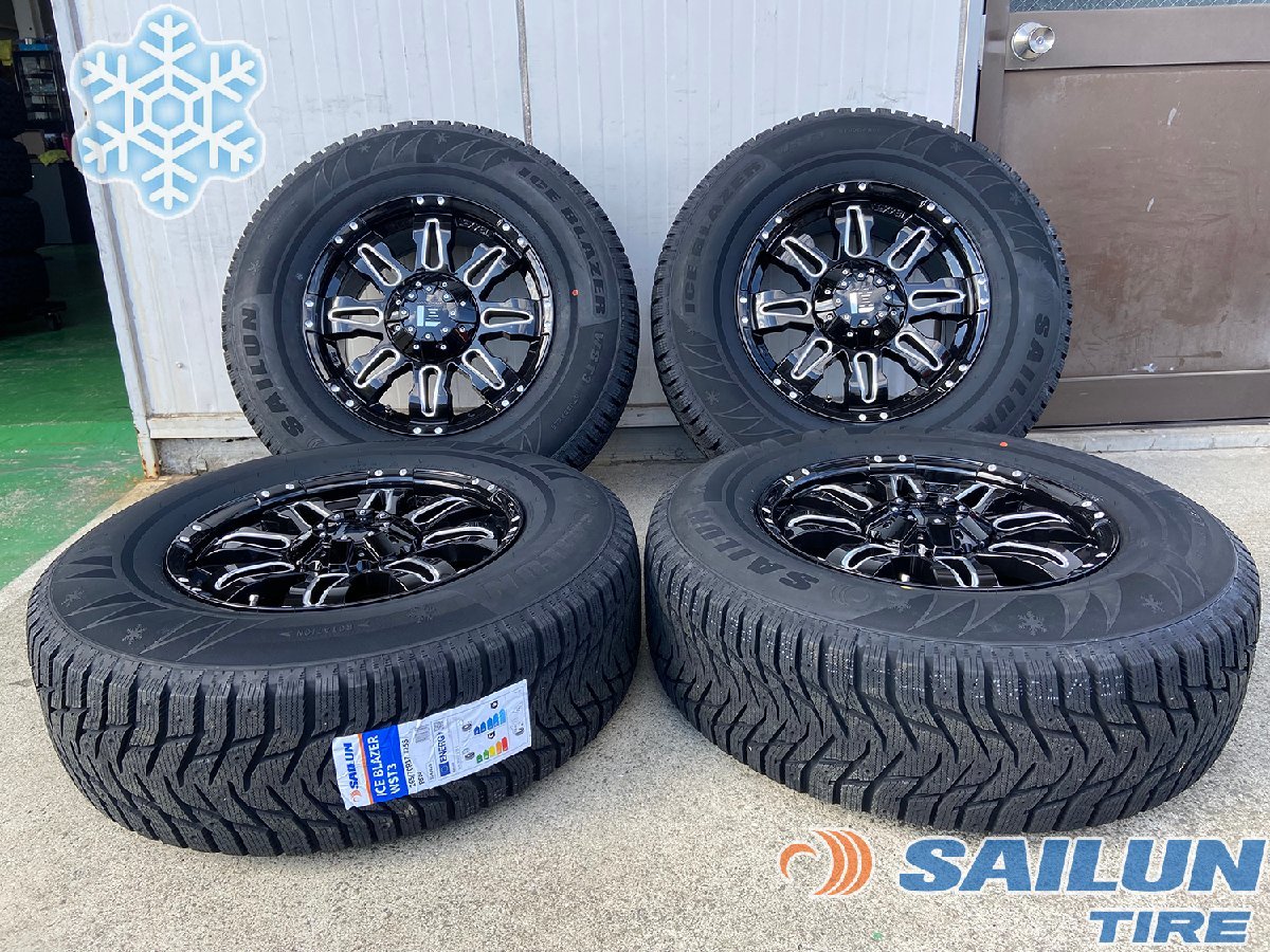 即納 スタッドレス プラド ハイラックス サーフ FJ H3 パジェロ タイヤ ホイールセット SAILUN WST3 265/70R17 265/65R17 4本セット 1台分