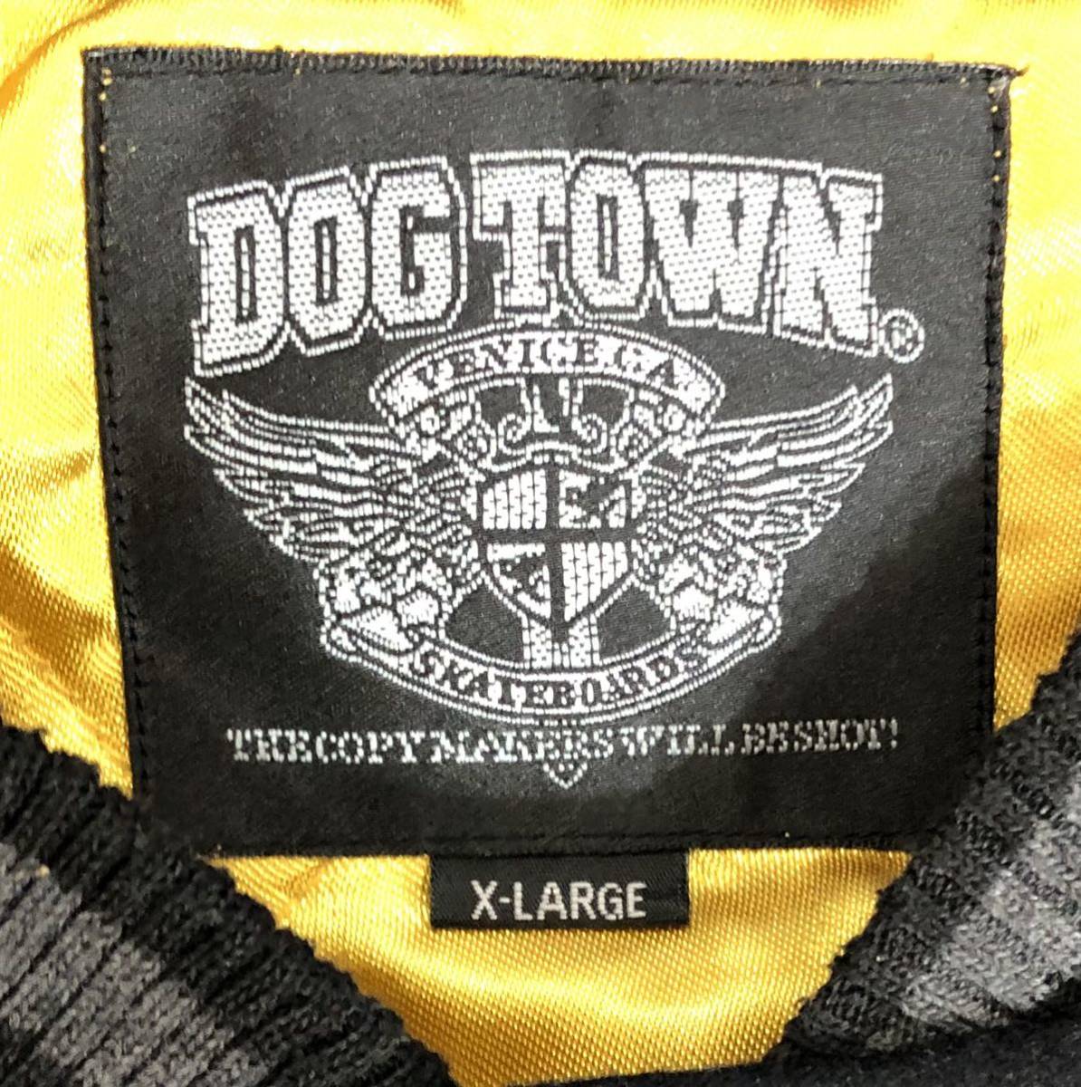 大きいサイズ ■ DOG TOWN ドッグタウン ■ ビッグ ロゴ 13 ナンバリング ワッペン ウール スタジアム ジャンパー スタジャン ブラック XL_画像5