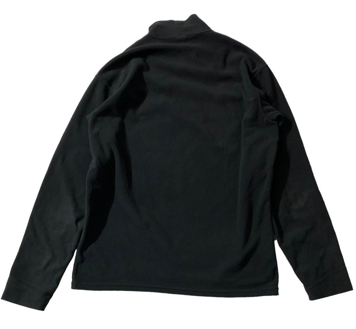 ■ mont-bell モンベル ■ ロゴ 刺繍 シャミース ハイネック フリース セーター ブラック M_画像3