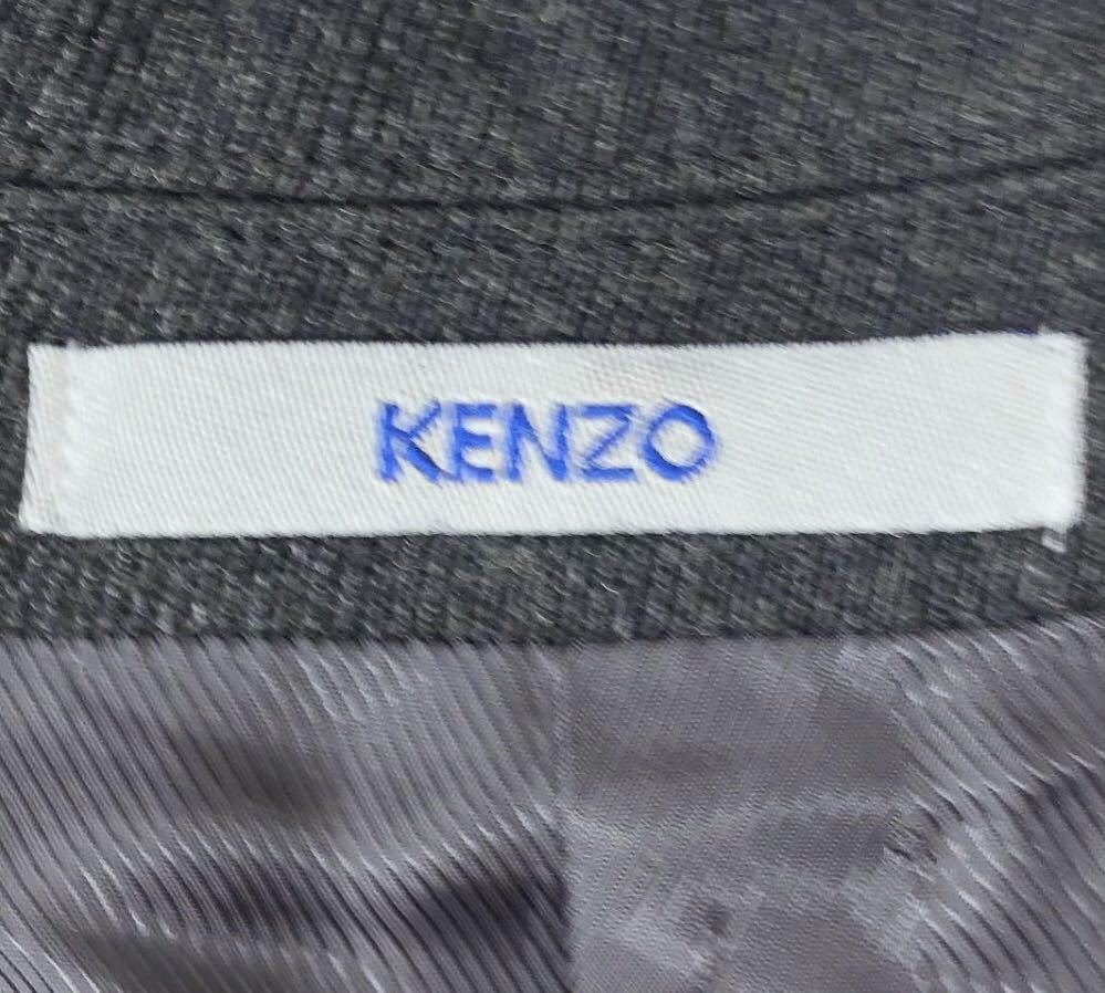 ■ KENZO HOMME ケンゾー オム ■ 上質 ウール トレンチコート ダークグレー系 ２_画像5