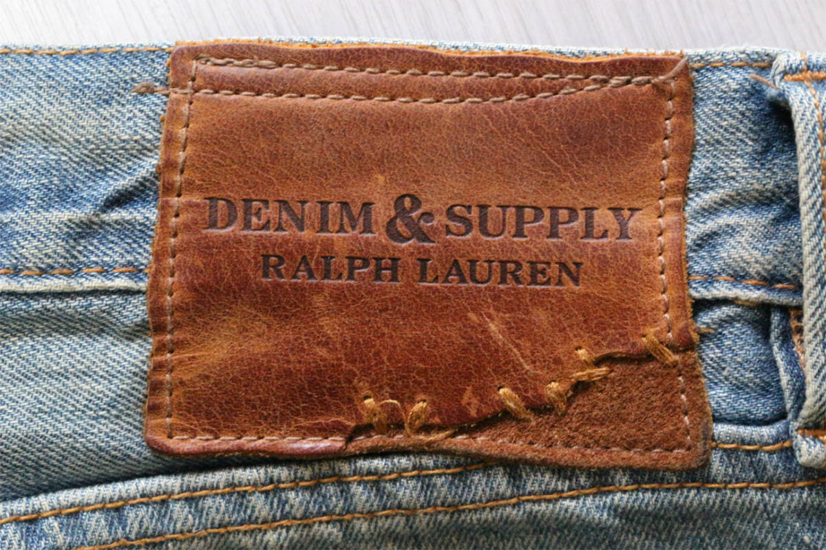 [W32]Denim & Supply Ralph Lauren/デニムアンドサプライ ラルフローレン スリム パッチワーク ダメージ加工 ジーンズ 伸縮スキニー_画像8