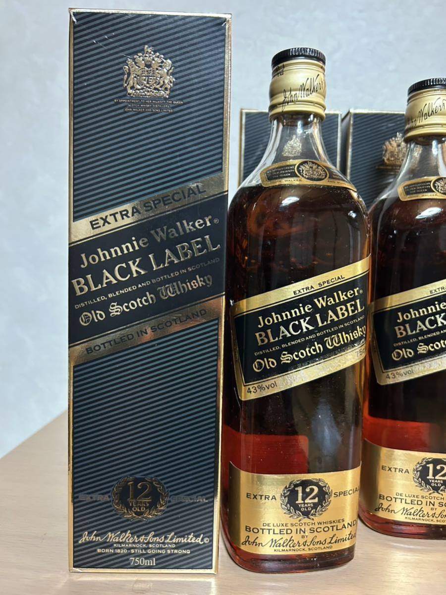 3本　未開栓 Johnnie Walker 12年ジョニーウォーカー Black Label EXTRA SPECIAL Old Scotch Whisky スコッチ ウイスキー 43度 750ml 特級_画像5