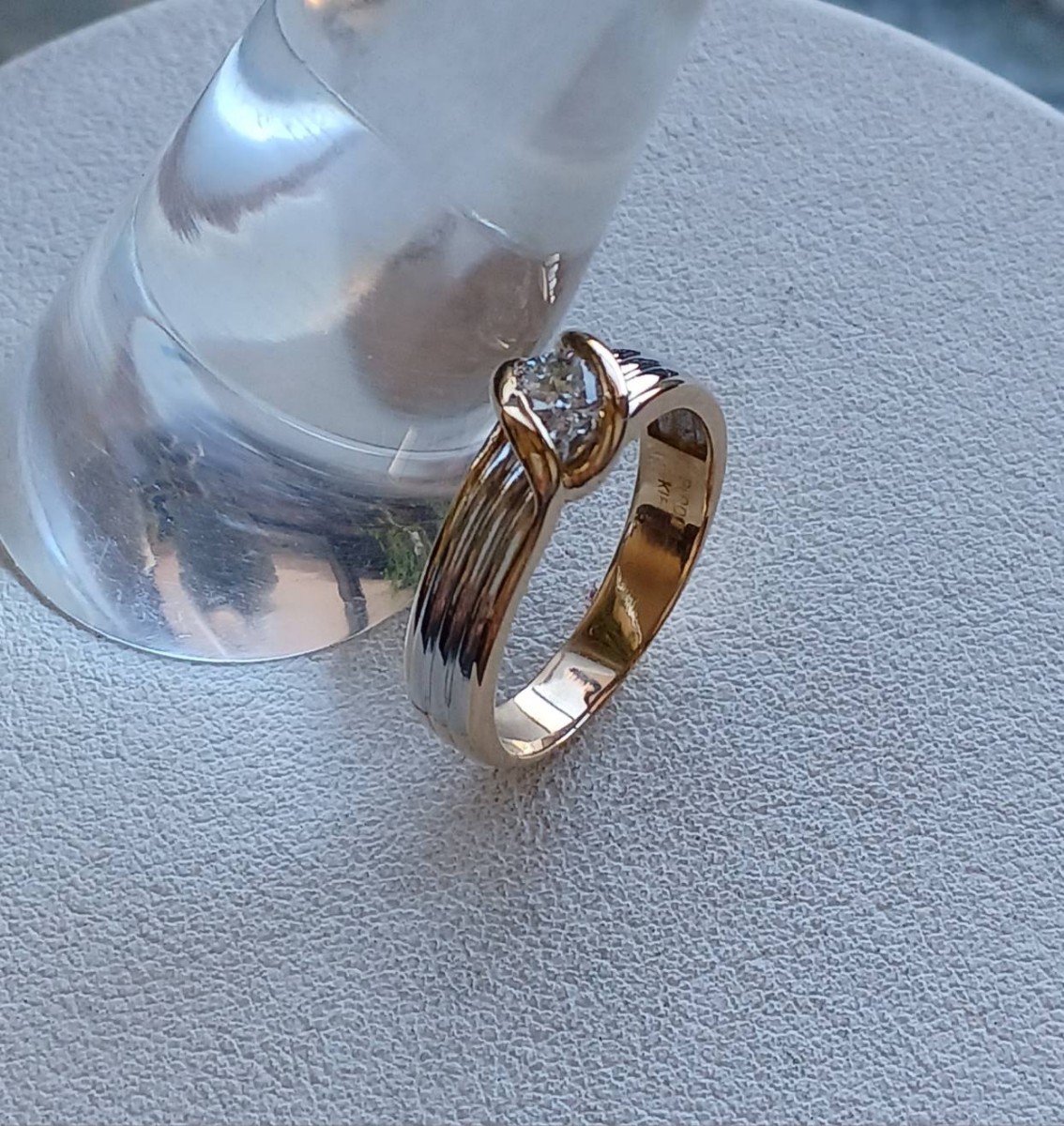 K 18/PT 900( Gold / platinum ) diamond ring #12