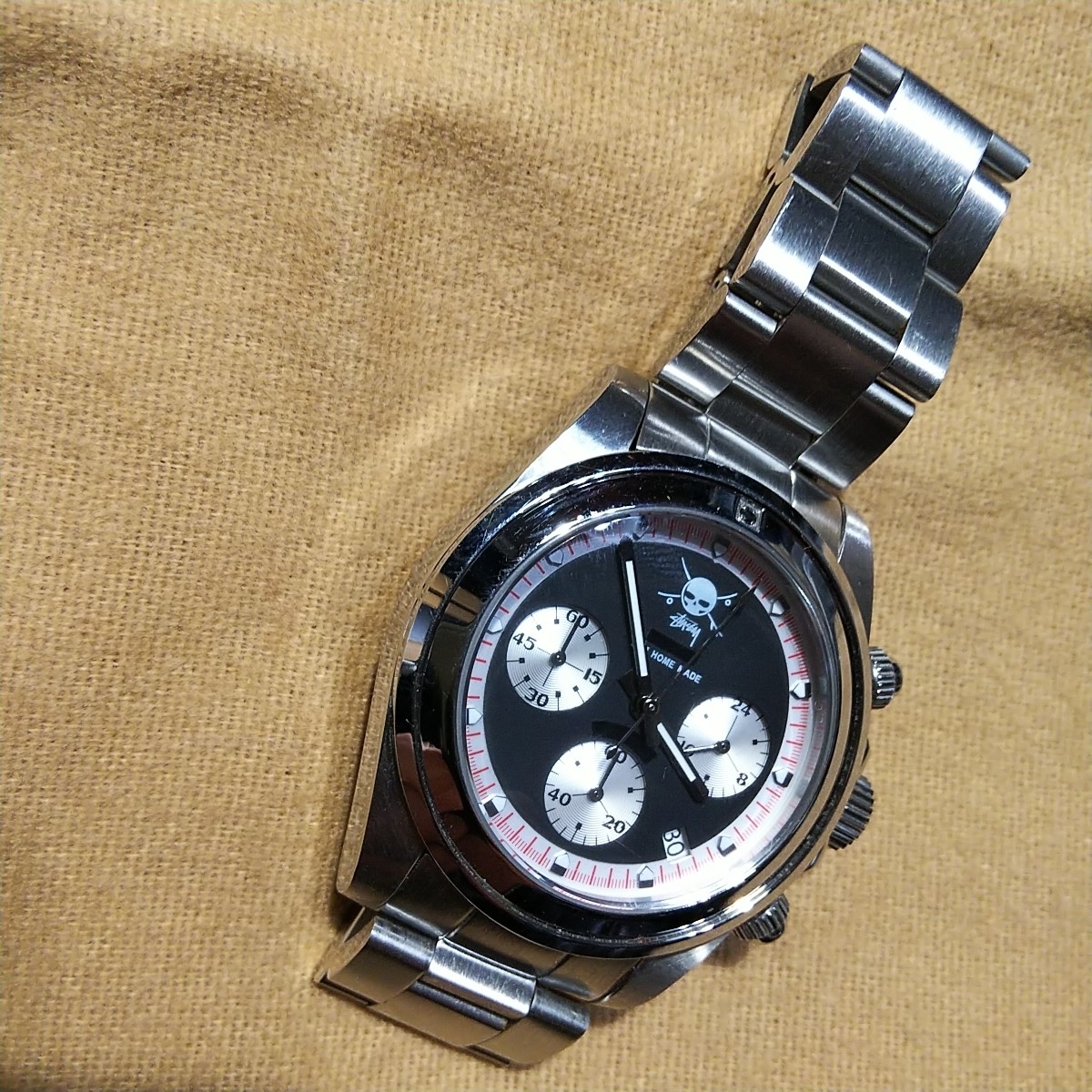 JAM HOME MADE|STUSSY collaboration watch Skull chronograph 