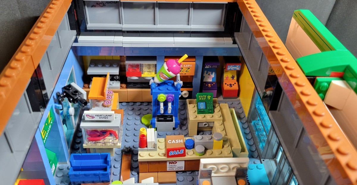 LEGO レゴ シンプソンズ 71016 クイックＥマート The Kwik-E-Mart 現状品 ジャンク ミニフィグ等欠品 タウン 建物 ジオラマ ミニチュア_画像7