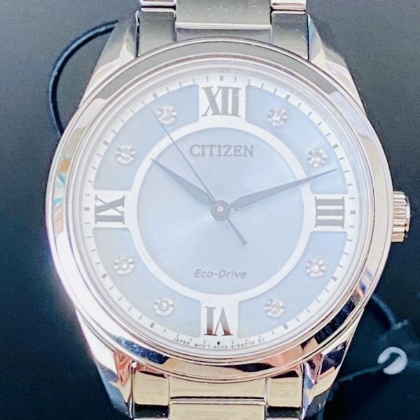 新品【高級時計 シチズン】CITIZEN アレッソ エコドライブ レディース クリスタル アナログ 腕時計 EM0870_画像2