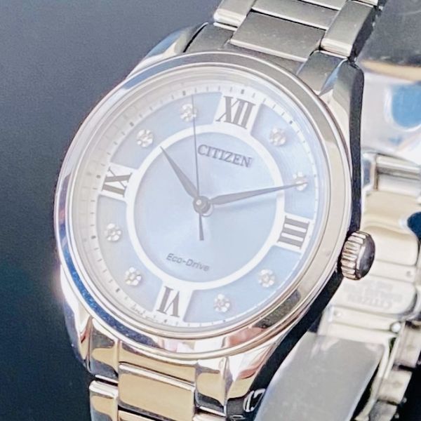 新品【高級時計 シチズン】CITIZEN アレッソ エコドライブ レディース クリスタル アナログ 腕時計 EM0870_画像1