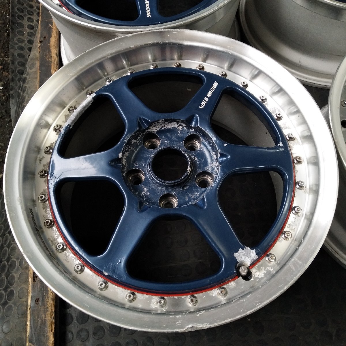 管理番号：S9-189【4本価格】【17x8J 17x9J 5x114.3 ET+45 ハブ73】RAYS VOLK RACING GTP・直接引取可能・下取り可能_画像4