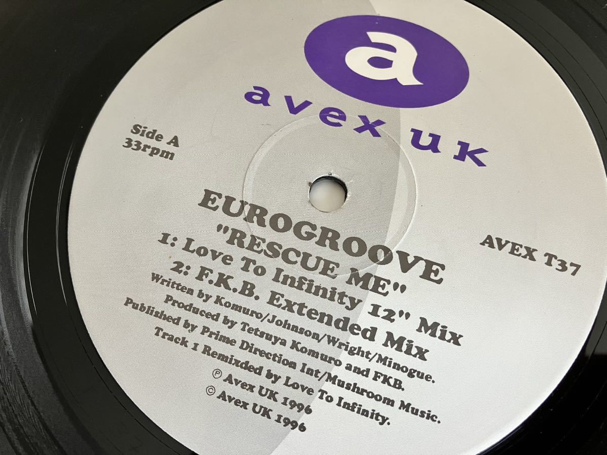 【小室哲哉/Danni Minogue/UK盤】EUROGROOVE / Rescue Me(Love To Infinity Mix,FKB Extended,Clock Mix,Shades All Day Mix)AVEX UK T37の画像5