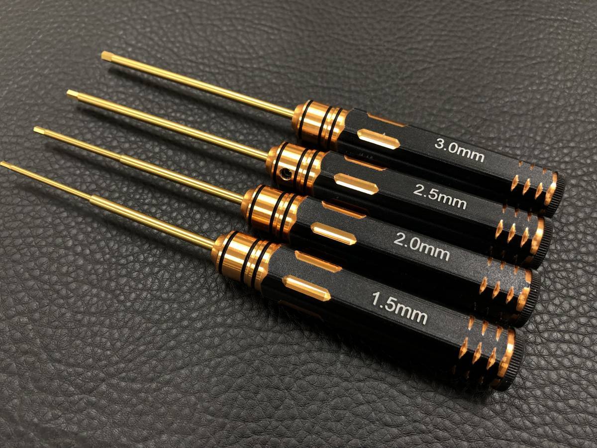 No.252 [ tool ] black gold high intensity hex key Driver 4 pcs set [1.5/2.0/2.5/3.0 mm] @D