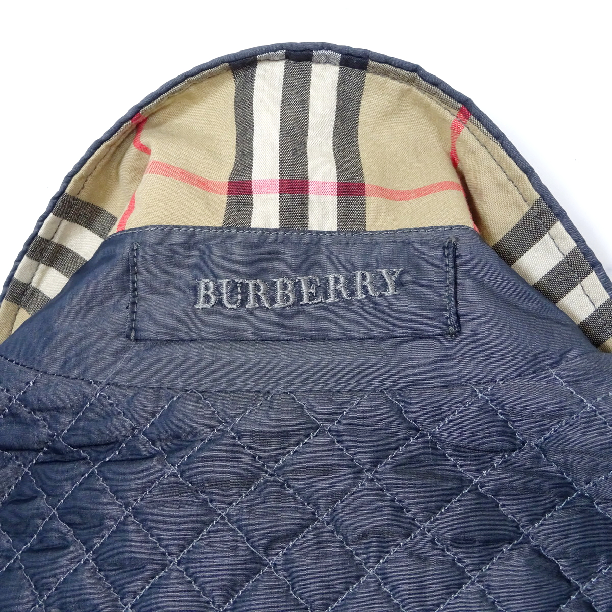 OLD BURBERRY オールド バーバリー キルティング コート ジャケット ガンメタxノバチェック 42_画像7