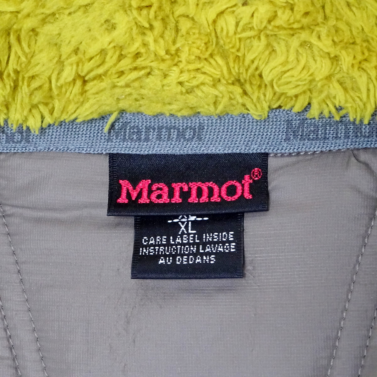 美品 Marmot MAPPING HYBRID JACKET マーモット マッピングハイブリットジャケット フリースボア グレーxマスタード XLサイズ MJF-F4052_画像3