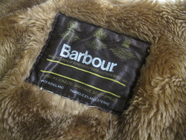 ヴィンテージ英国製 Barbourバブアー裏起毛 インナーベスト イングランド製　バーブァー_画像3