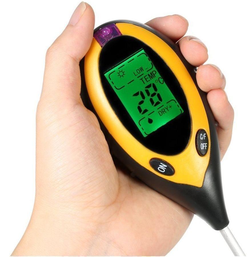 土壌酸度計 測定器 デジタル 温度計 湿度計 PH計測 照度計 酸度計 1台4役_画像4