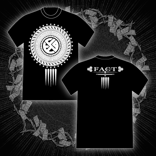 即決◆FACT◆EMBLEM ブラック／ＸＬサイズ◆公式 Tシャツ エンブレム GILDAN ファクト_画像3