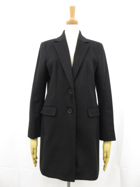 Супер красивые товары [Indivi Indivi] 127-93312 Cashimia Blend Chester Coat (Ladies) Размер 36 черный ● 17LW1381 ● ●