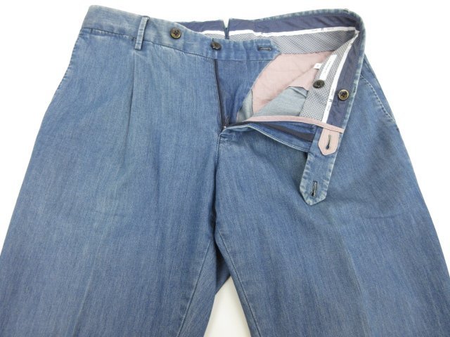 【ピーティートリノ PT TORINO】 ストレッチ コットンパンツ スラックス (メンズ) size46 ブルー系 織柄 C0DL11Z00CL TU33C ●28MP9470●_画像7