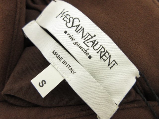 HH[ Yves Saint-Laurent livugo-shuYVES SAINT LAURENT rive gauche] Western способ рубашка с длинным рукавом ( мужской )S чай 125283-X8089 сделано в Италии *29MK2078