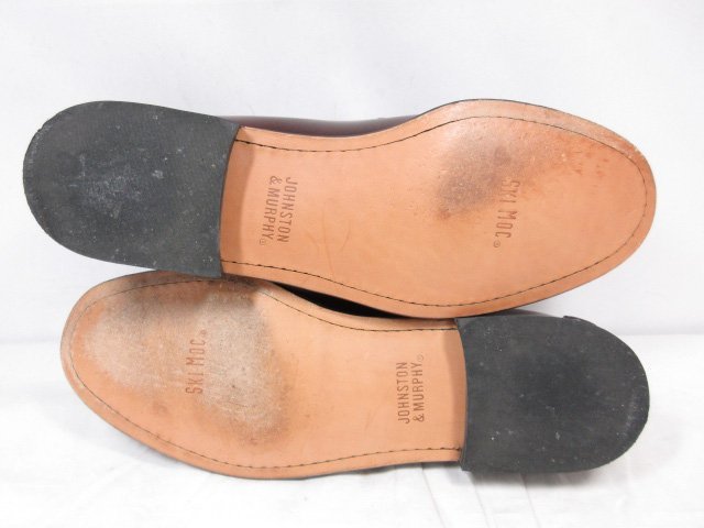 HH 極美品 【Johnston&Murphy ジョンストン&マーフィー】 124-9961 タッセルローファー スリッポン 靴 (メンズ) size10.5D 赤茶●18MZA3987_画像3