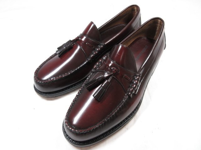 極美品 【Johnston&Murphy ジョンストン&マーフィー】 124-9961 タッセルローファー スリッポン 靴 (メンズ) size10.5D 赤茶 ●18MZA3987●