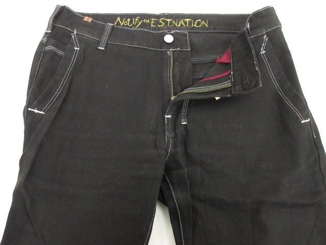 美品 【ノティファイ Notify】 ESTNATION別注 ストレッチ素材 ブラックデニムパンツ (メンズ) size31 ブラック イタリア製 ●28MP9705●