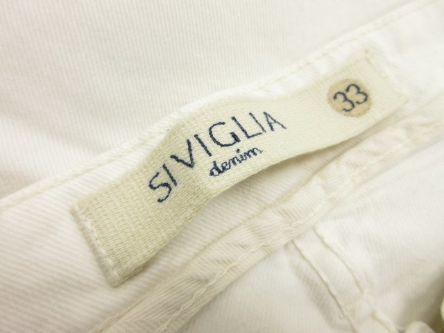 【シビリア SIVIGLIA シヴィリアデニム】 ストレッチ ダメージ加工 ホワイトデニム (メンズ) size33 S-P021UJS-70050B-D18 伊製●28MP9699_画像8