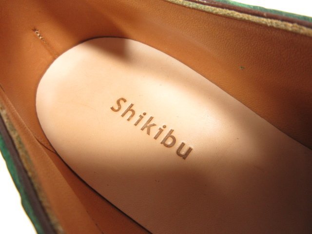 超美品 【シキブ Shikibu】 SA808 クロコダイルレザー ホールカットシューズ 靴 (メンズ) size25.5 グリーン 日本製 ●18HT2222●の画像4