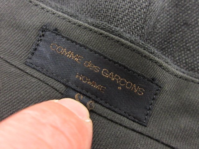 HH 【コムデギャルソンオム COMME des GARCONS HOMME】 リネン素材 薄手 パンツ スラックス (メンズ) sizeS ネイビー HP-02016S●29MP9762の画像3