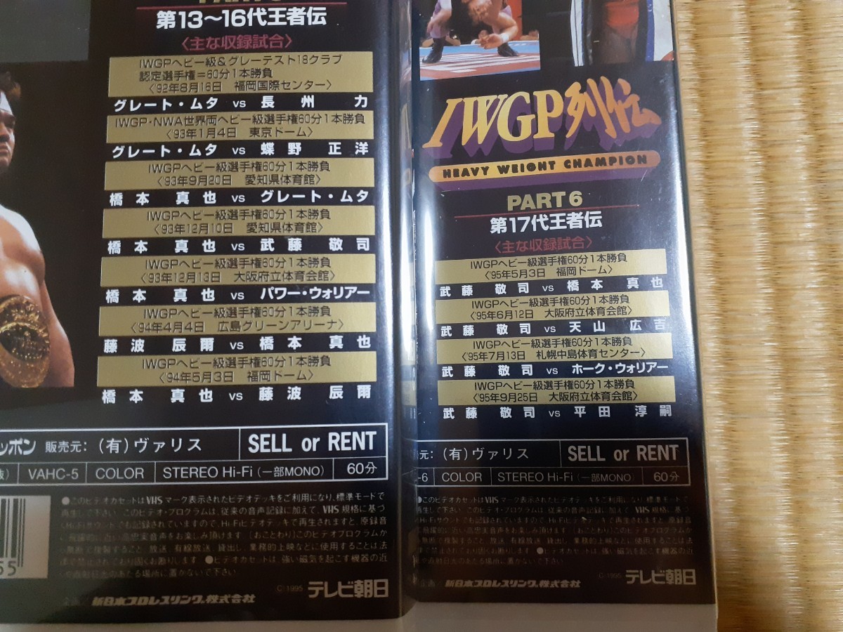 VHS 新日本プロレスリング オフィシャルビデオ IWGP列伝 全6巻セット_画像10