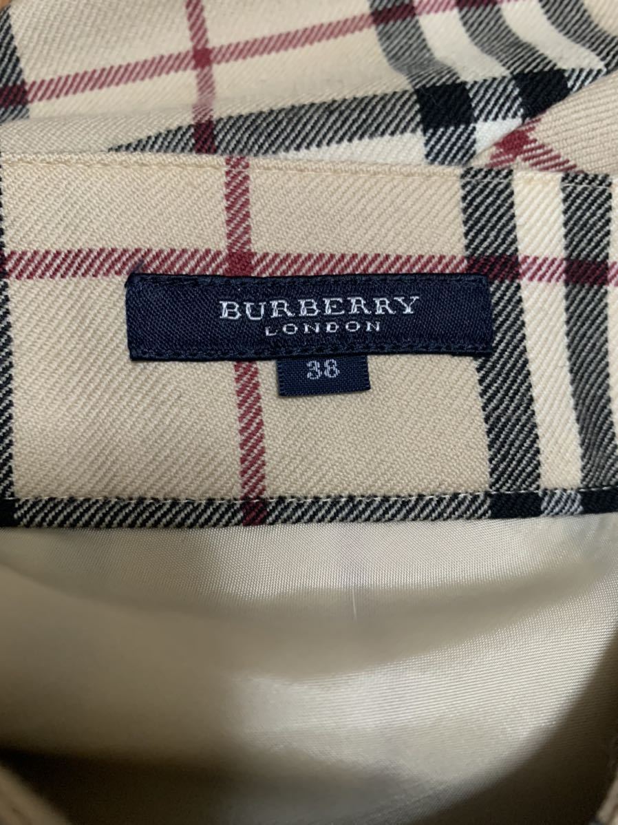 ［BURBERRY］バーバリー ノバチェック スカート ベージュ系　38 Y1876_画像5