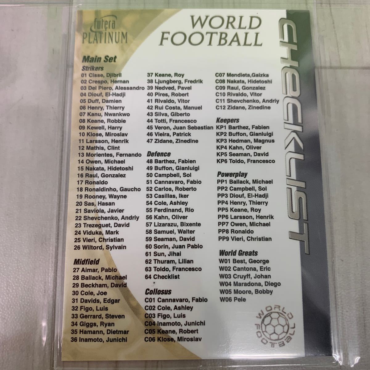 Futera 2003 サッカーカード　futera PLATINUM　Main Set メインセット 全97種コンプリートセット　ペレ・マラドーナ・クライフ など_画像9