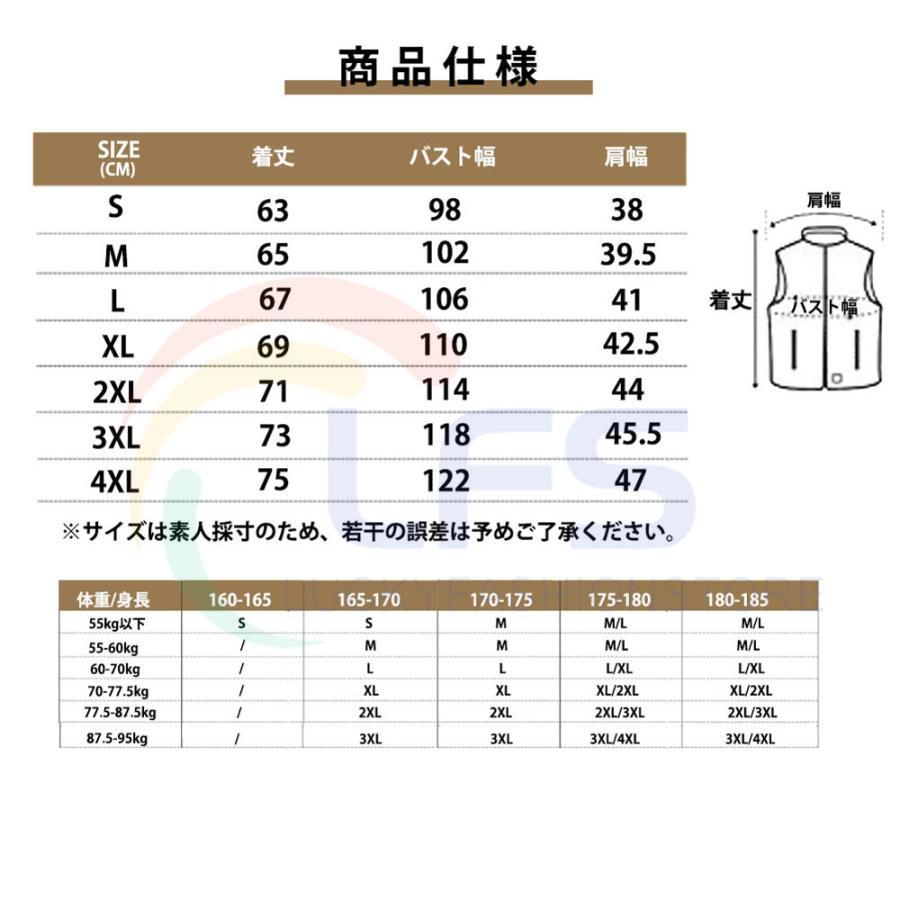 1円 電熱ベスト 17つエリア発熱 ヒートベスト ヒーターベスト 電熱ウェア 3段温度調整 前後独立温度設定 usb 速暖 水洗い 防寒着 Mサイズ_画像9